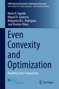 Cover image: Even Convexity and Optimization 9783030534554