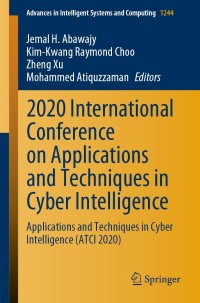 Cover image: 2020 International Conference on Applications and Techniques in Cyber Intelligence 1st edition 9783030539795