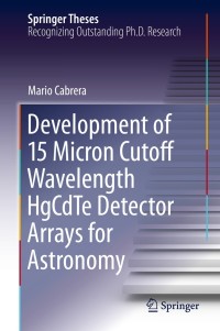 Cover image: Development of 15 Micron Cutoff Wavelength HgCdTe Detector Arrays for Astronomy 9783030542405