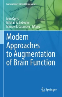 Cover image: Modern Approaches to Augmentation of Brain Function 9783030545635