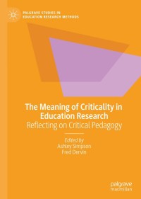 Cover image: The Meaning of Criticality in Education Research 1st edition 9783030560089