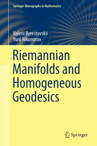 Imagen de portada: Riemannian Manifolds and Homogeneous Geodesics 9783030566579
