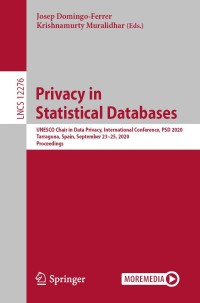 Cover image: Privacy in Statistical Databases 1st edition 9783030575205