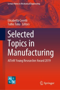 Cover image: Selected Topics in Manufacturing 1st edition 9783030577285