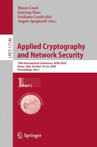 Cover image: Applied Cryptography and Network Security 1st edition 9783030578077