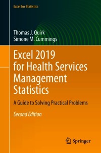Cover image: Excel 2019 for Health Services Management Statistics 2nd edition 9783030578275