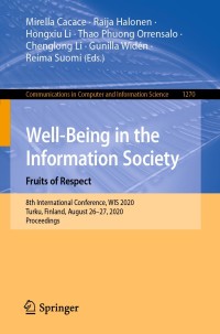 Immagine di copertina: Well-Being in the Information Society. Fruits of Respect 1st edition 9783030578466