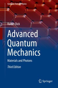 Cover image: Advanced Quantum Mechanics 3rd edition 9783030578695