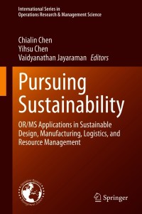 Cover image: Pursuing Sustainability 9783030580223