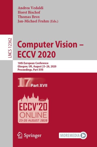 Imagen de portada: Computer Vision – ECCV 2020 1st edition 9783030585198