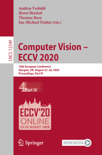 Cover image: Computer Vision – ECCV 2020 1st edition 9783030585471