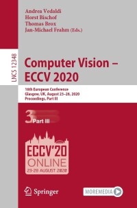 Cover image: Computer Vision – ECCV 2020 1st edition 9783030585792