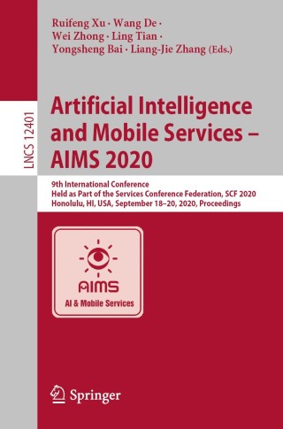Cover image: Artificial Intelligence and Mobile Services – AIMS 2020 1st edition 9783030596040