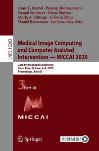 Imagen de portada: Medical Image Computing and Computer Assisted Intervention – MICCAI 2020 1st edition 9783030597153