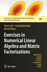 Cover image: Exercises in Numerical Linear Algebra and Matrix Factorizations 9783030597887
