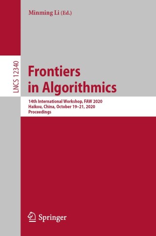 Cover image: Frontiers in Algorithmics 1st edition 9783030599003
