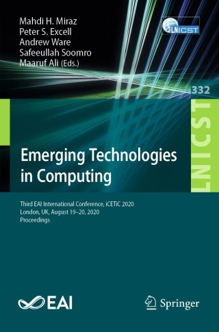 Cover image: Emerging Technologies in Computing 1st edition 9783030600358
