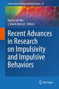 Imagen de portada: Recent Advances in Research on Impulsivity and Impulsive Behaviors 1st edition 9783030605100