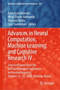 表紙画像: Advances in Neural Computation, Machine Learning, and Cognitive Research IV 1st edition 9783030605766