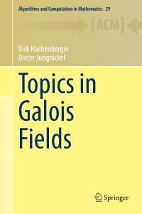 Imagen de portada: Topics in Galois Fields 9783030608040