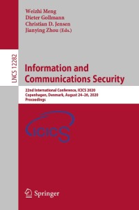 Cover image: Information and Communications Security 1st edition 9783030610777