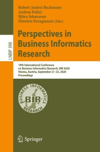 Imagen de portada: Perspectives in Business Informatics Research 1st edition 9783030611392