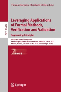 Cover image: Leveraging Applications of Formal Methods, Verification and Validation: Engineering Principles 1st edition 9783030614690