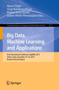 Imagen de portada: Big Data, Machine Learning, and Applications 1st edition 9783030626242