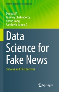 Cover image: Data Science for Fake News 9783030626952