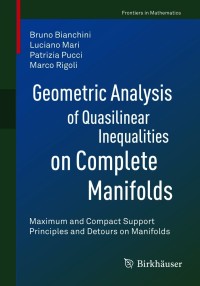 Cover image: Geometric Analysis of Quasilinear Inequalities on Complete Manifolds 9783030627034