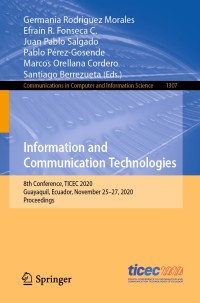 Immagine di copertina: Information and Communication Technologies 1st edition 9783030628321