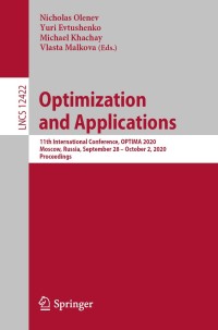 Imagen de portada: Optimization and Applications 1st edition 9783030628666
