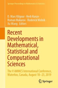 Cover image: Recent Developments in Mathematical, Statistical and Computational Sciences 9783030635909