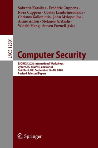 Imagen de portada: Computer Security 1st edition 9783030643294