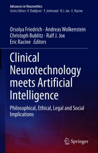 Cover image: Clinical Neurotechnology meets Artificial Intelligence 9783030645892