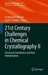 Cover image: 21st Century Challenges in Chemical Crystallography II 9783030647469