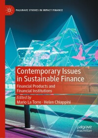 Cover image: Contemporary Issues in Sustainable Finance 9783030651329