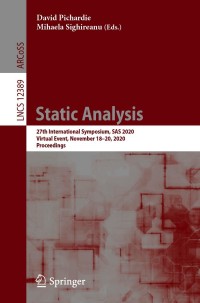 Cover image: Static Analysis 9783030654733