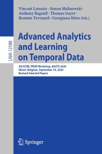 Cover image: Advanced Analytics and Learning on Temporal Data 1st edition 9783030657413