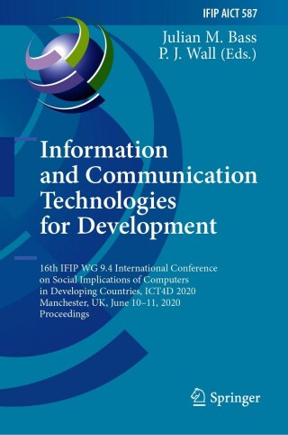 Imagen de portada: Information and Communication Technologies for Development 1st edition 9783030658274