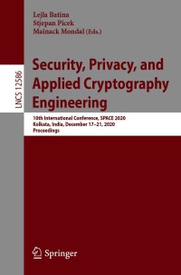 صورة الغلاف: Security, Privacy, and Applied Cryptography Engineering 1st edition 9783030666255