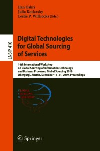 Immagine di copertina: Digital Technologies for Global Sourcing of Services 9783030668334