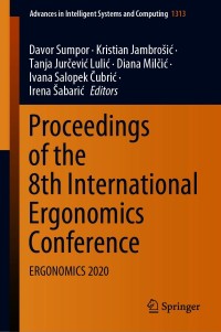 Imagen de portada: Proceedings of the 8th International Ergonomics Conference 9783030669362