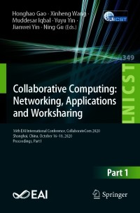 Imagen de portada: Collaborative Computing: Networking, Applications and Worksharing 9783030675363
