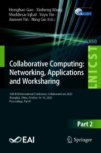 Imagen de portada: Collaborative Computing: Networking, Applications and Worksharing 9783030675394