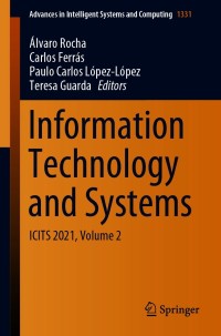 Cover image: Information Technology and Systems 9783030684174