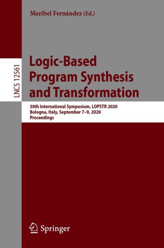 Cover image: Logic-Based Program Synthesis and Transformation 9783030684457