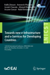 Cover image: Towards new e-Infrastructure and e-Services for Developing Countries 9783030705718