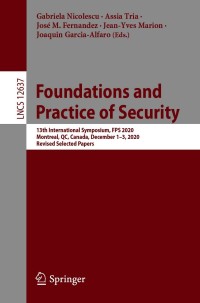 Cover image: Foundations and Practice of Security 9783030708801