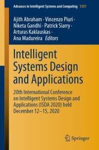 Cover image: Intelligent Systems Design and Applications 9783030711863